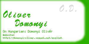 oliver domonyi business card
